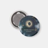 金色の太陽 月 星 夜空 マグネット (正面/裏面)