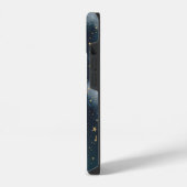 金色の太陽 月 星 夜空 iPhoneケース (左側面)