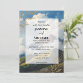 金色の山々と雲の景色 招待状 (スタンド正面)