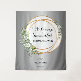 金色の庭園：銀と金ゴールドのブライダルタペストリー タペストリー