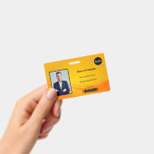 金色の抽象芸術写真ID バッジ (手持ち)