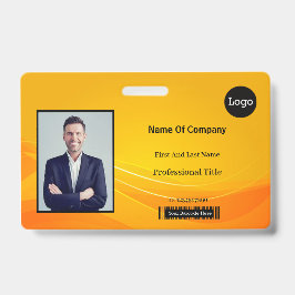 金色の抽象芸術写真ID バッジ