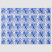 金色の文字"O"から顔を覗かせるヴァイマラナー 薄葉紙 (正面)