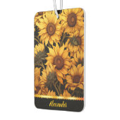 金色の日光の中で明るいヒマワリ カーエアーフレッシュナー (左)