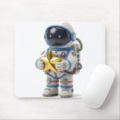 金色の星を持つ宇宙飛行士 マウスパッド (マウス)