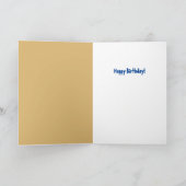 金色の星を持つ青い銀河系がウィッシュカードを作る カード (内部)