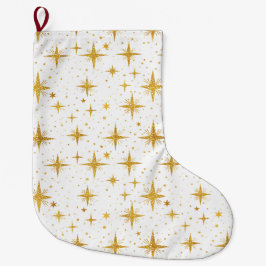 金色の星 ラージクリスマスストッキング