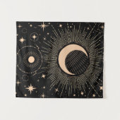 金色の月と太陽 タペストリー (正面(横))