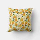 金色の梨パターン クッション (裏面)