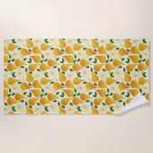 金色の梨パターン ビーチタオル (正面)