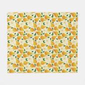 金色の梨パターン フリースブランケット (正面(横))