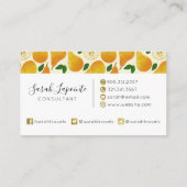 金色の梨パターン 名刺 (裏面)