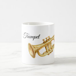 金色の楽器トランペット コーヒーマグカップ