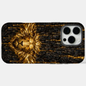 金色の樹皮 リキッドゴールドのライオン Case-Mate iPhoneケース (裏面 (横))