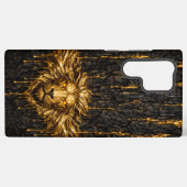 金色の樹皮 リキッドゴールドのライオン SAMSUNG GALAXYケース (裏面横)