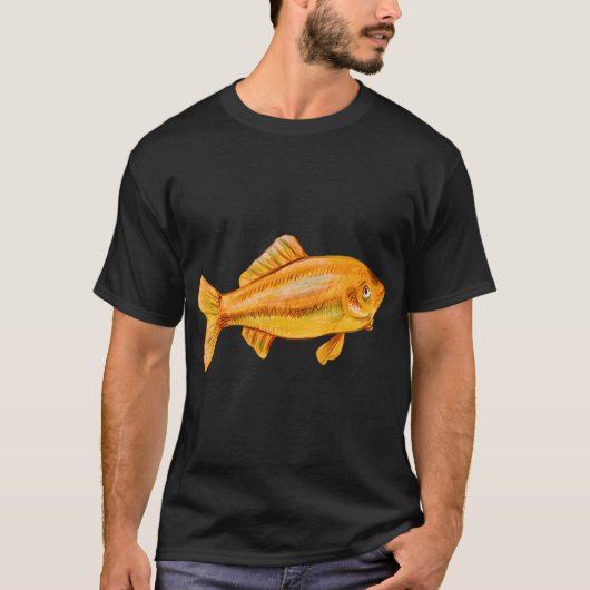 金色の水族館の魚 Tシャツ (正面)