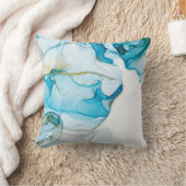 金色の海波。豊富で明るい抽象芸術写真。  クッション (ブランケット)