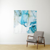 金色の海波。豊富で明るい抽象芸術写真。  タペストリー (インサイチュ(横))