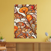 金色の渦巻き キャンバスプリント (インサイチュ (リビング))