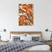 金色の渦巻き キャンバスプリント (インサイチュ (寝室))
