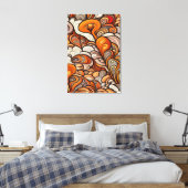 金色の渦巻き キャンバスプリント (インサイチュ (寝室))