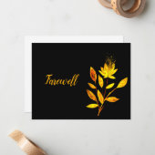 金色の火の花別カード ノートカード (正面/裏面インサイチュ)