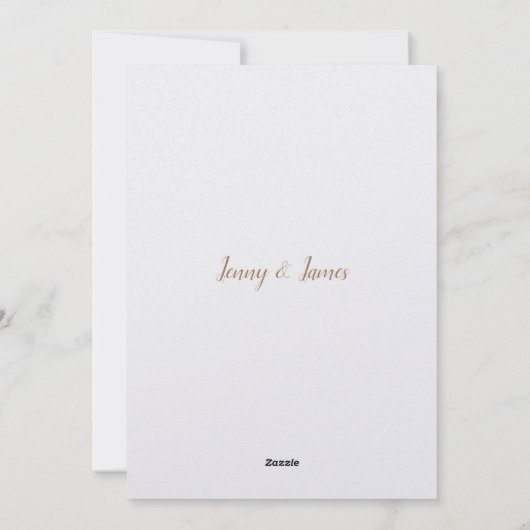 金色の牧草地の白い背景の新しい招待。 シーズンカード (裏面)