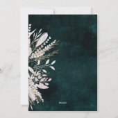 金色の牧草地わあブーケ、エメラルドグリーン シーズンカード (裏面)