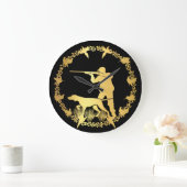 金色の狩人 ラージ壁時計 (ホーム)
