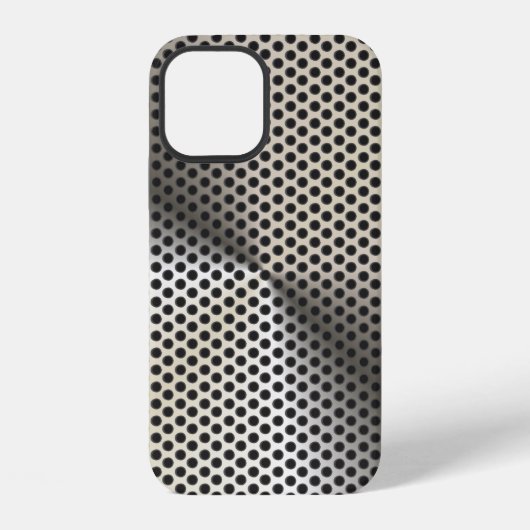 金色の穴あき金属調 iPhoneケース (裏面)