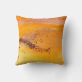 金色の空に向かって微笑む奇妙なラマ クッション (裏面)