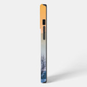 金色の空の冬景色 iPhoneケース (左側面)