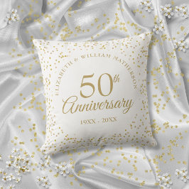 金色の粉ふぶき 50回目の結婚記念日 クッション