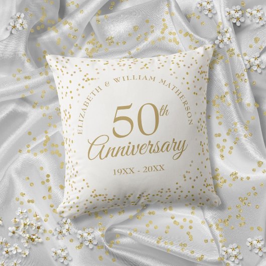 金色の粉ふぶき 50回目の結婚記念日 クッション