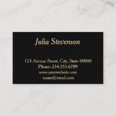 金色の紙吹雪エレガント、光沢 名刺 (裏面)