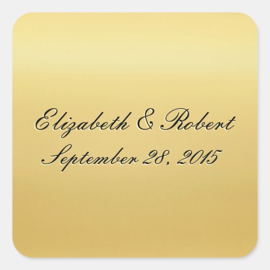 金色の結婚印 スクエアシール (正面)