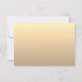 金色の結婚式QRコード入り二重機能カード 出欠カード (裏面)