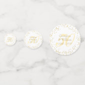 金色の結婚50周年記念コンフェティ コンフェッティ (裏面)