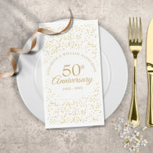 金色の結婚50周年記念ゴールドダストコンフェティ