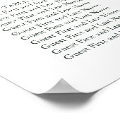 金色の緑の白 |クリスマス結婚の ポスター (角)