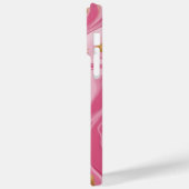 金色の縞模様のピンク色の液体 Case-Mate iPhoneケース (裏面 / 左)