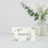 金色の美しいフローラカード 名刺 (スタンド正面)