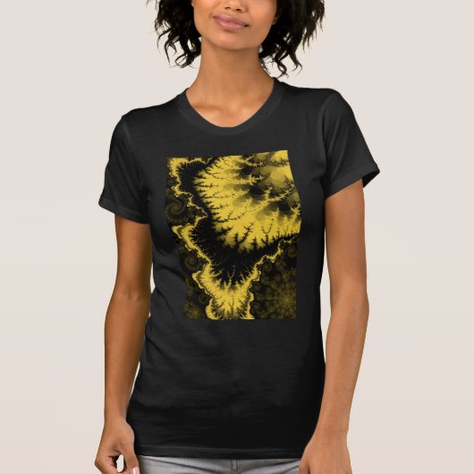金色の羽根の星Tシャツ Tシャツ (正面)