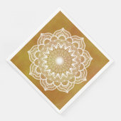 金色の背景に白い曼荼羅 (コーナー)