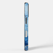 金色の脈を持つブルーマーブル水彩パターン Case-Mate iPhoneケース (裏面 / 右)
