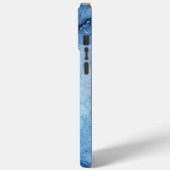 金色の脈を持つブルーマーブル水彩パターン Case-Mate iPhoneケース (裏面 / 左)
