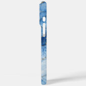 金色の脈を持つブルーマーブル水彩パターン Case-Mate iPhoneケース (裏面 / 左)