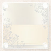 金色の色合いの優雅さ ガラスコースター (裏面)