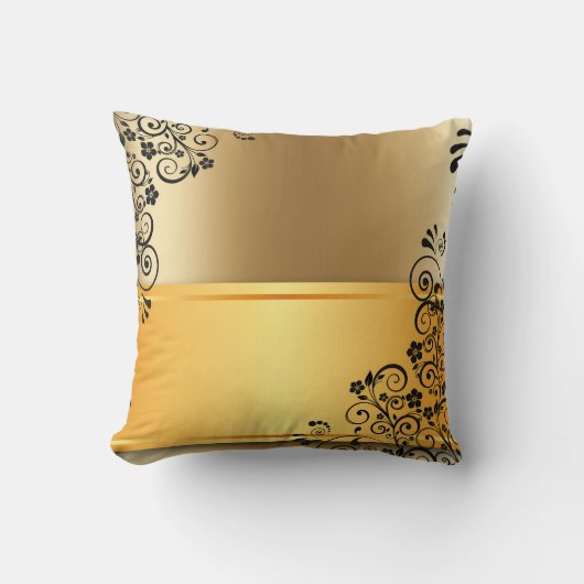 金色の色合いの優雅さ クッション (正面)