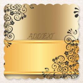 金色の色合いの優雅さ ペーパーコースター